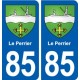 85 Le Perrier blason autocollant plaque stickers ville