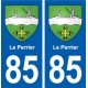 85 Le Perrier blason autocollant plaque stickers ville