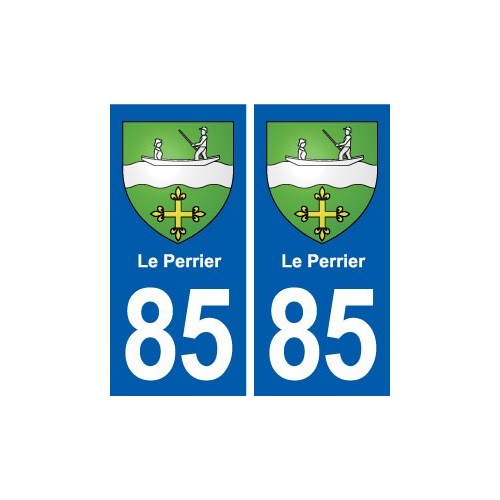 85 Le Perrier blason autocollant plaque stickers ville