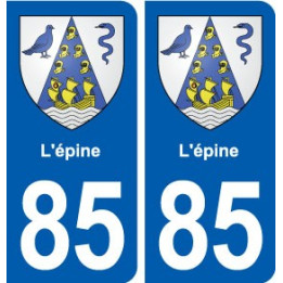 85 L'épine blason autocollant plaque stickers ville