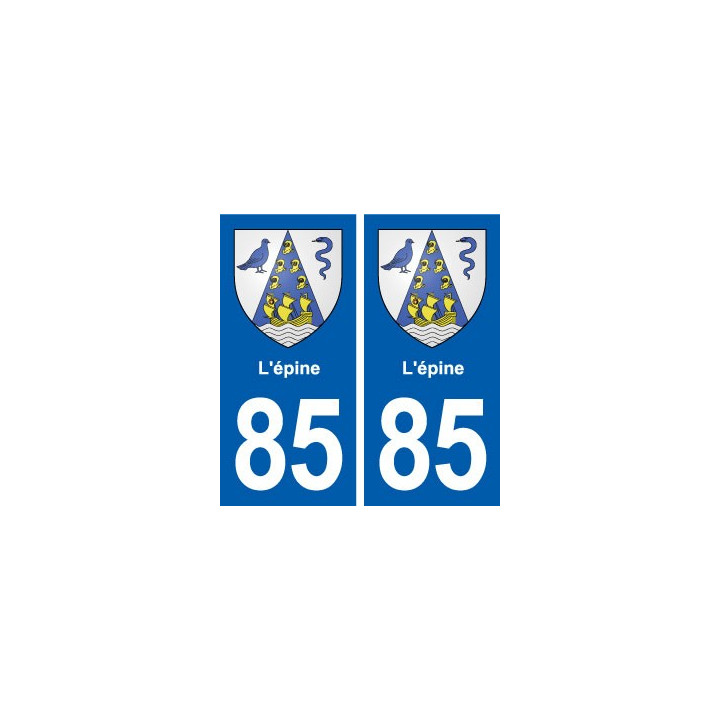 85 L'épine blason autocollant plaque stickers ville