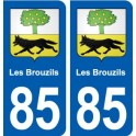 85 Les Brouzils blason autocollant plaque stickers ville
