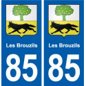 85 Les Brouzils blason autocollant plaque stickers ville