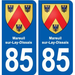 85 Mareuil-sur-Lay-Dissais blason autocollant plaque stickers ville