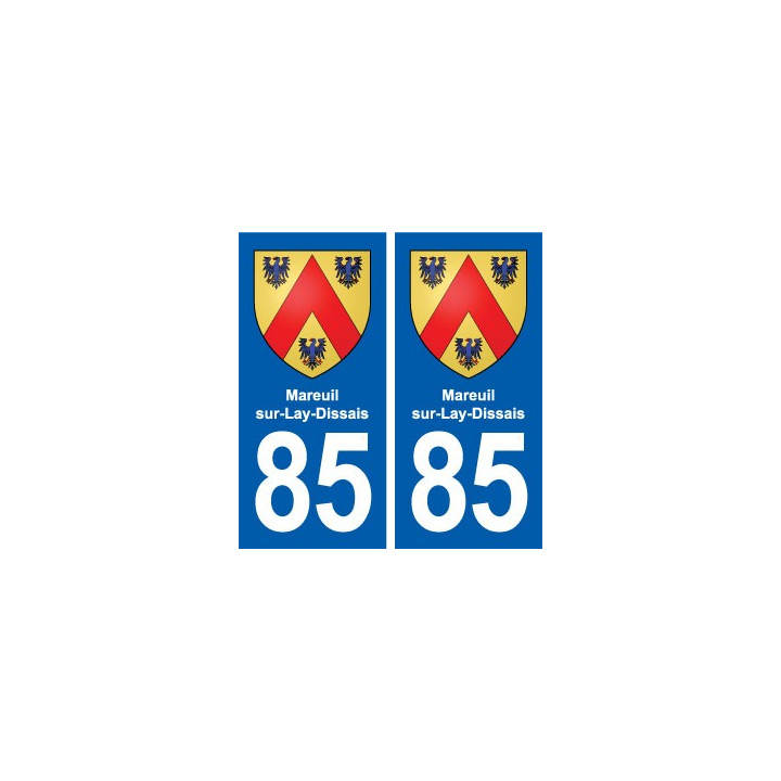 85 Mareuil-sur-Lay-Dissais blason autocollant plaque stickers ville