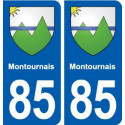 85 Montournais blason autocollant plaque stickers ville