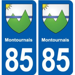 85 Montournais blason autocollant plaque stickers ville