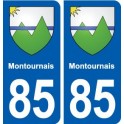 85 Montournais blason autocollant plaque stickers ville
