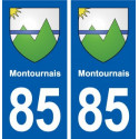 85 Montournais blason autocollant plaque stickers ville