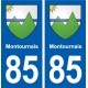 85 Montournais blason autocollant plaque stickers ville