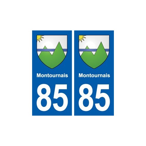 85 Montournais blason autocollant plaque stickers ville