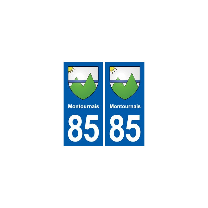 85 Montournais blason autocollant plaque stickers ville