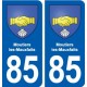 85 Moutiers-les-Mauxfaits blason autocollant plaque stickers ville