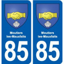 85 Moutiers-les-Mauxfaits blason autocollant plaque stickers ville