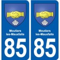 85 Moutiers-les-Mauxfaits blason autocollant plaque stickers ville