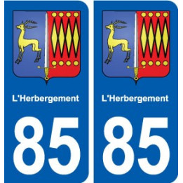 85 L'Herbergement blason autocollant plaque stickers ville