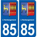 85 L'Herbergement blason autocollant plaque stickers ville
