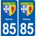 85 Nesmy blason autocollant plaque stickers ville