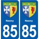 85 Nesmy blason autocollant plaque stickers ville