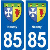 85 Nesmy blason autocollant plaque stickers ville