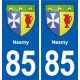 85 Nesmy blason autocollant plaque stickers ville