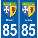 85 Nesmy blason autocollant plaque stickers ville