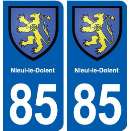 85 Nieul-le-Dolent blason autocollant plaque stickers ville