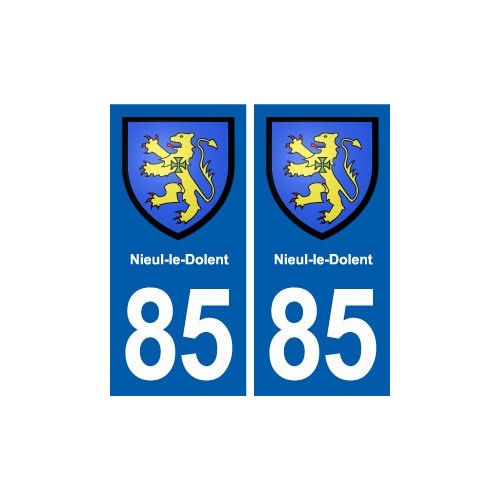 85 Nieul-le-Dolent blason autocollant plaque stickers ville