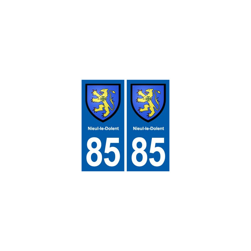 85 Nieul-le-Dolent blason autocollant plaque stickers ville