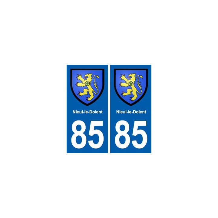 85 Nieul-le-Dolent blason autocollant plaque stickers ville