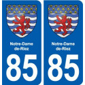 85 Notre-Dame-de-Riez blason autocollant plaque stickers ville