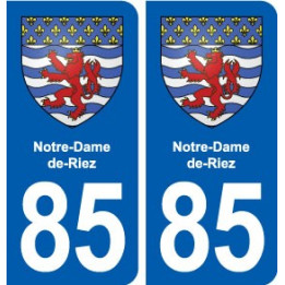 85 Notre-Dame-de-Riez blason autocollant plaque stickers ville