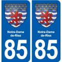 85 Notre-Dame-de-Riez blason autocollant plaque stickers ville