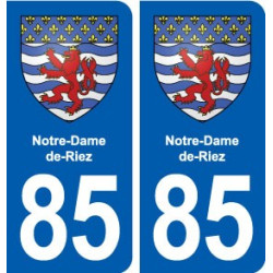 85 Notre-Dame-de-Riez blason autocollant plaque stickers ville