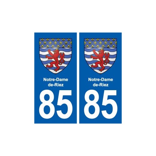 85 Notre-Dame-de-Riez blason autocollant plaque stickers ville