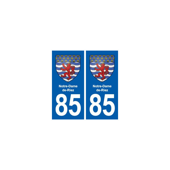 85 Notre-Dame-de-Riez blason autocollant plaque stickers ville