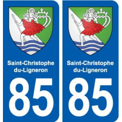 85 Saint-Christophe-du-Ligneron blason autocollant plaque stickers ville