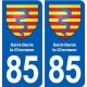 85 Saint-Denis-la-Chevasse blason autocollant plaque stickers ville