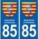 85 Saint-Denis-la-Chevasse blason autocollant plaque stickers ville