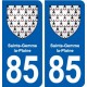 85 Sainte-Hermine blason autocollant plaque stickers ville