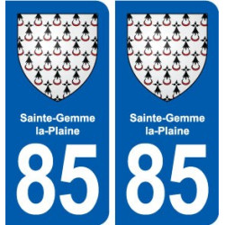 85 Sainte-Hermine blason autocollant plaque stickers ville
