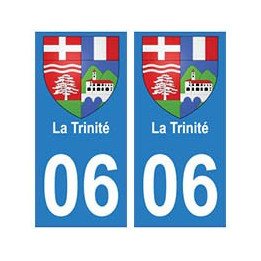 06 La Trinité ville autocollant plaque