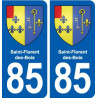 85 Saint-Florent-des-Bois blason autocollant plaque stickers ville