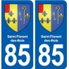 85 Saint-Florent-des-Bois blason autocollant plaque stickers ville