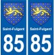 85 Saint-Fulgent blason autocollant plaque stickers ville