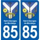 85 Saint-Georges-de-Montaigu blason autocollant plaque stickers ville
