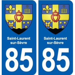 85 Saint-Laurent-sur-Sèvre blason autocollant plaque stickers ville
