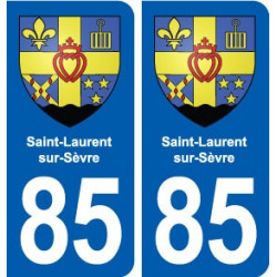 85 Saint-Laurent-sur-Sèvre blason autocollant plaque stickers ville