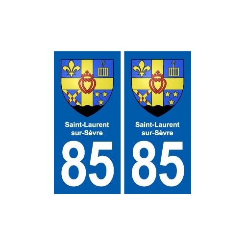 85 Saint-Laurent-sur-Sèvre blason autocollant plaque stickers ville