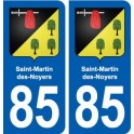 85 Saint-Martin-des-Noyers blason autocollant plaque stickers ville